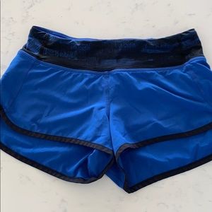 Lululemon 2” speed shorts size 2 blue/black